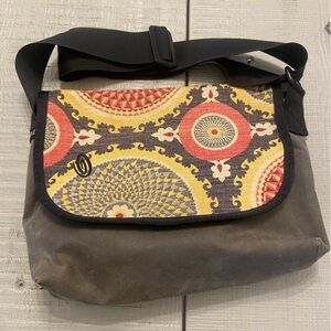 Timbuk2 Small Custom Patterned Messenger Bag withGrey Oil Canvas body